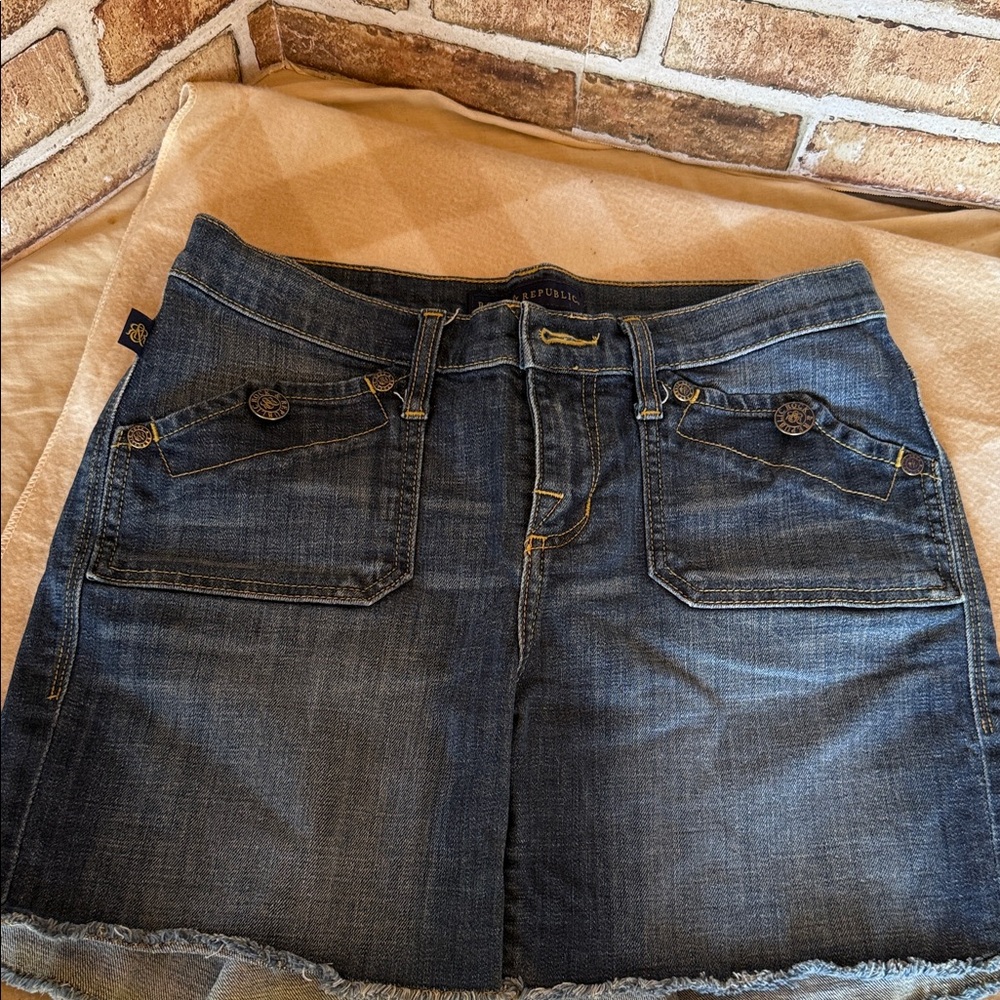 Dark Blue Denim shorts  - Classic Casual